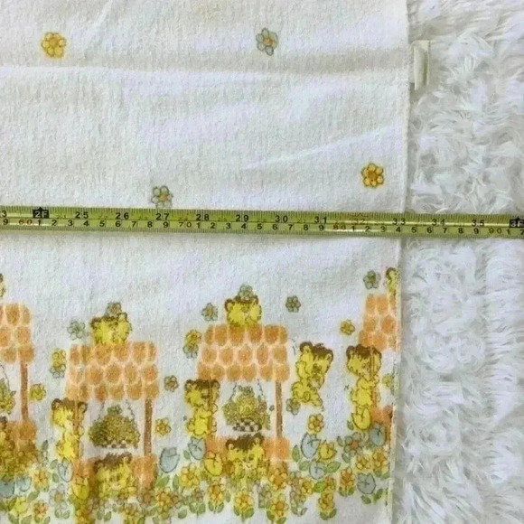 Babycare Kitten Receiving Blanket Cat Yellow Cotton Baby Nursery - Picture 2 of 3